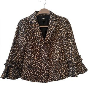 W by Worth Leopard Print Jacket